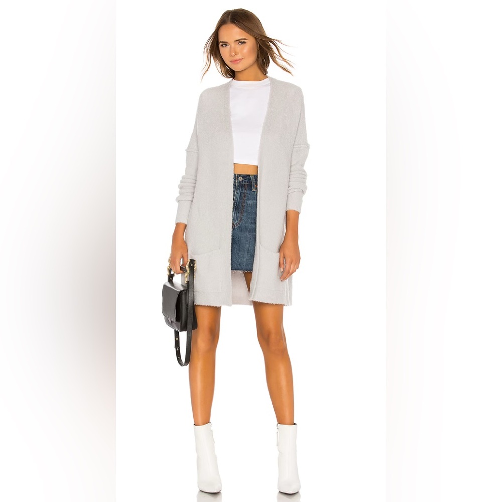 Free People Gray Phantom Open Cardigan Sz M